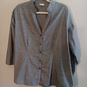 Harve‎ Benard grey button down sz 1X